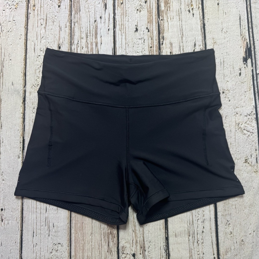 Athleta Womens Size XL Pacesetter 4" Shortie Black Activewear Biker Shorts